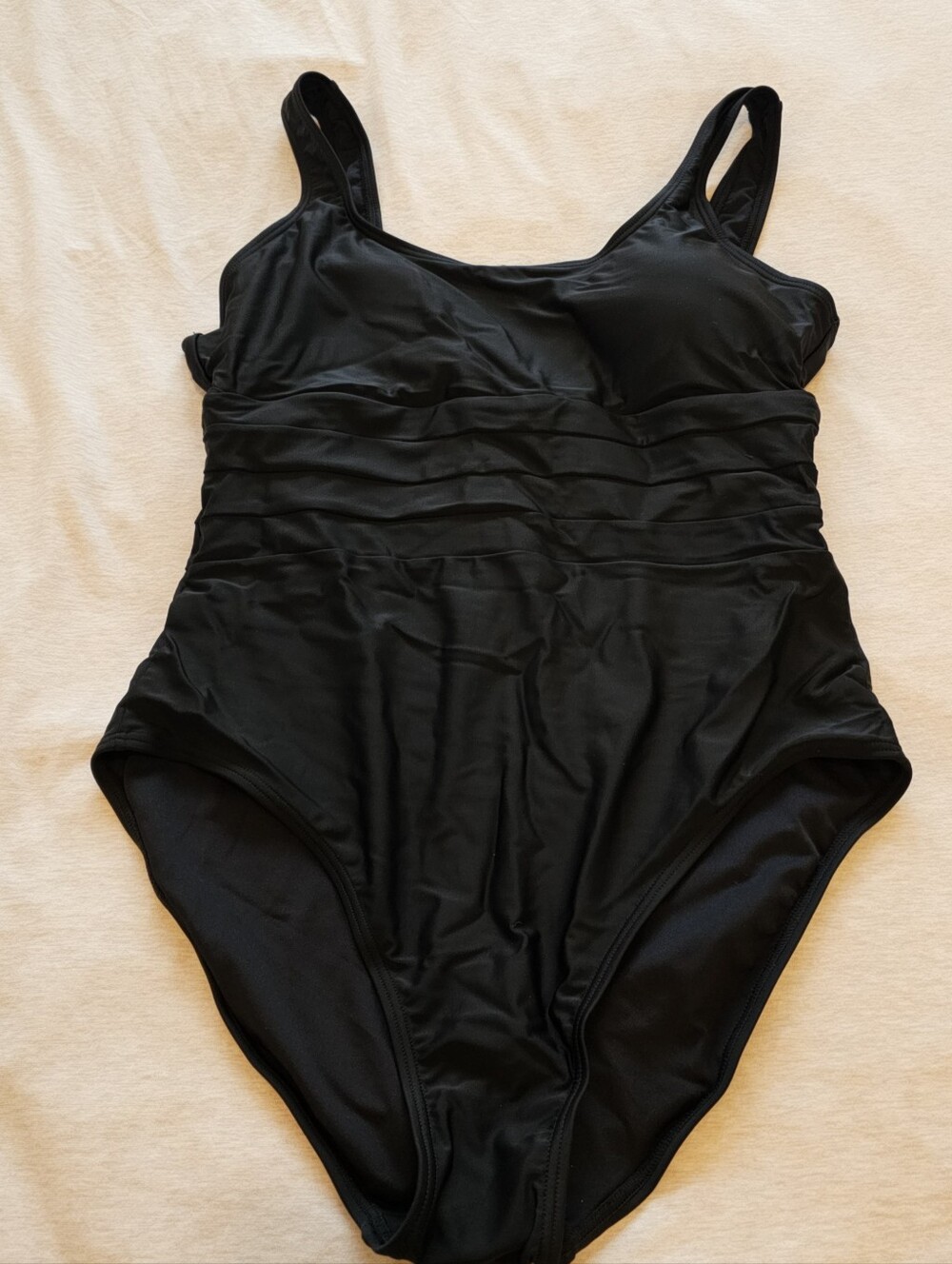 New One Piece Pleated Tummy Control Bathing Suit